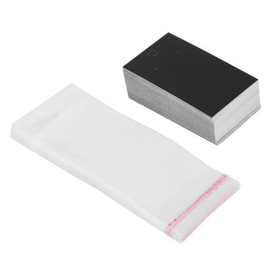 100pcsset Black Earring Display Cards With Self Adhesive Bags