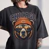 Vintage Chicago Bears Mascot Shirt, Skyline Graphic Tee, Football Fan Apparel