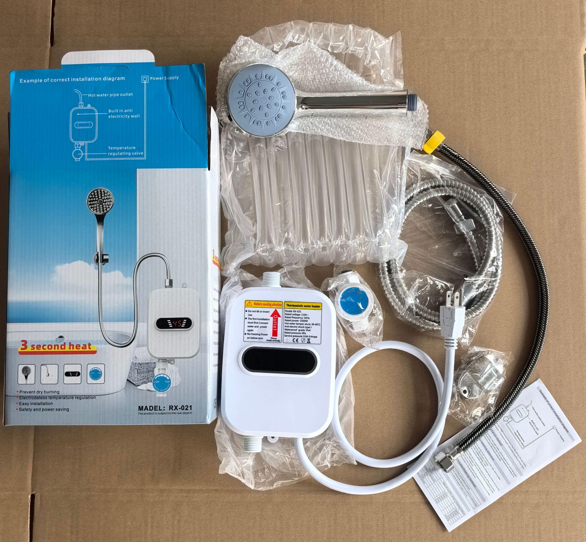 Kompakts instant elektriskais ūdens sildītājs dušām