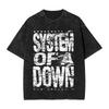 Mens T-Shirt SOAD System Of A Down Rock Music Washed T-Shirts Beach Tee Shirt Y2K Basic Printed Casual Tops