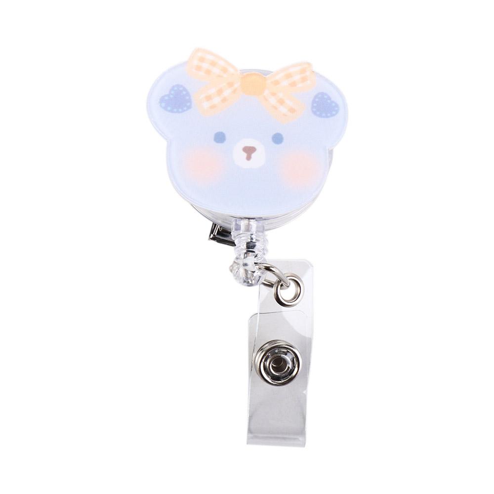 Rotating Name Tag School Supplies Stationery Office Supplies Name Card Holder Badge Holder Retractable Badge Reel ID Card Clips