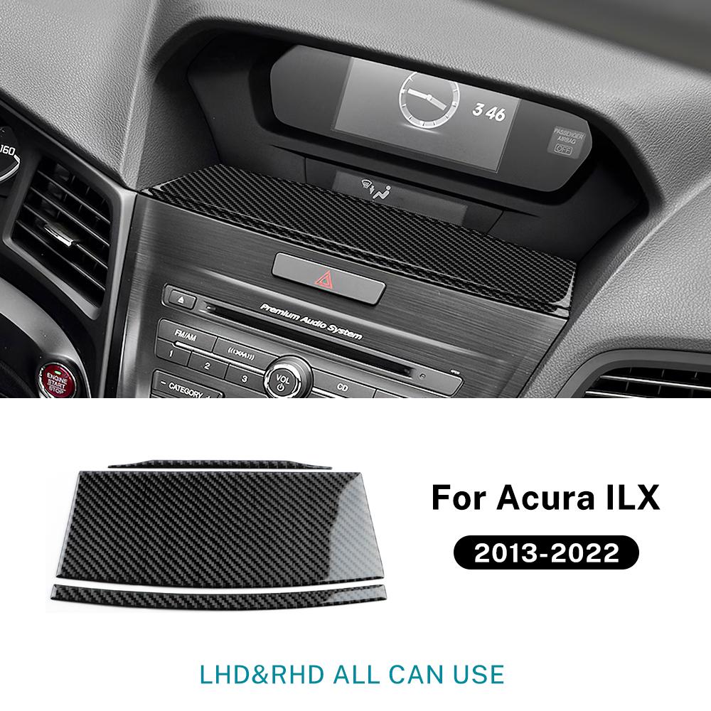 Real Soft Carbon Fiber Sticker for Acura ILX 2013 2014 2015 2016 2017 2018 2019 2020 2025 2025 Car Central Control Screen Trim