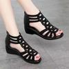 Fashion Gladiator Shoes for Women Summer Women's Peep Toe Wedge Sandals Outdoor Dress Office Ladies Heeled Shoes Platform Causal Sandals