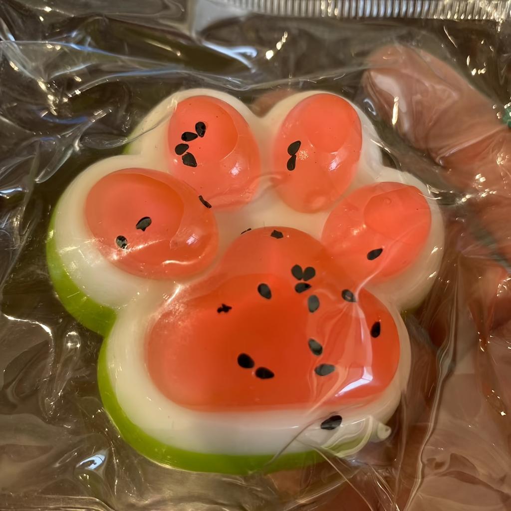 Watermelon Cat Paw Squeeze Pinch - Slow Rebound, Realistic Paw Design, Fun, Suitable for Valentine's Day/birthday Gifts