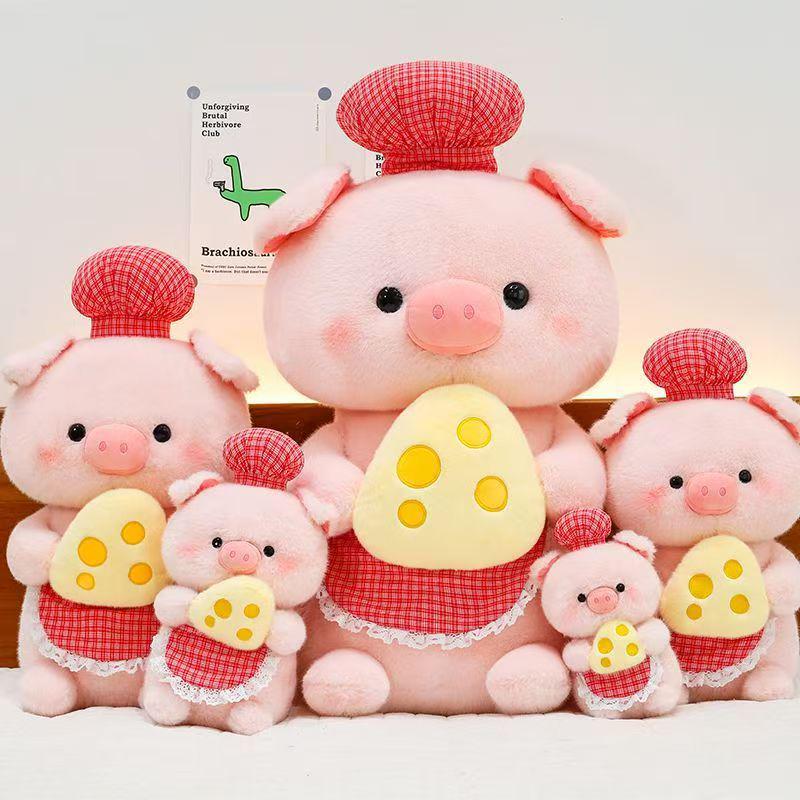 Hugging Cheese Pig Plush Doll - Soothing Gift for Girls