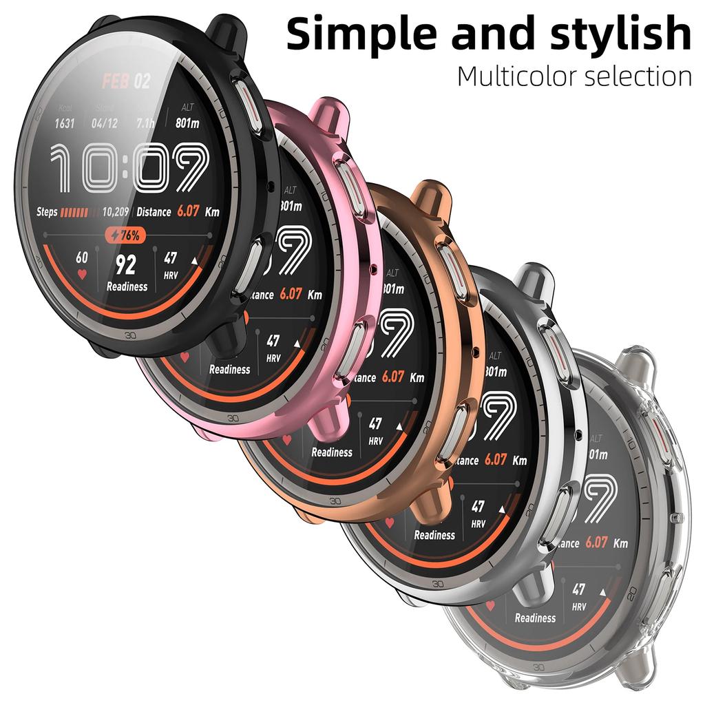 Capa para Amazfit Active 2 Capa Protetora de Tela TPU Macio Cobertura Protetora Total para Acessórios Active2
