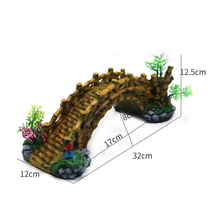 

Fish Tank Aquarium Decoration Artificial Bridge Resin Landscape Decoration Bridge Accessories Ornament Cave Aquatic Pet Fish