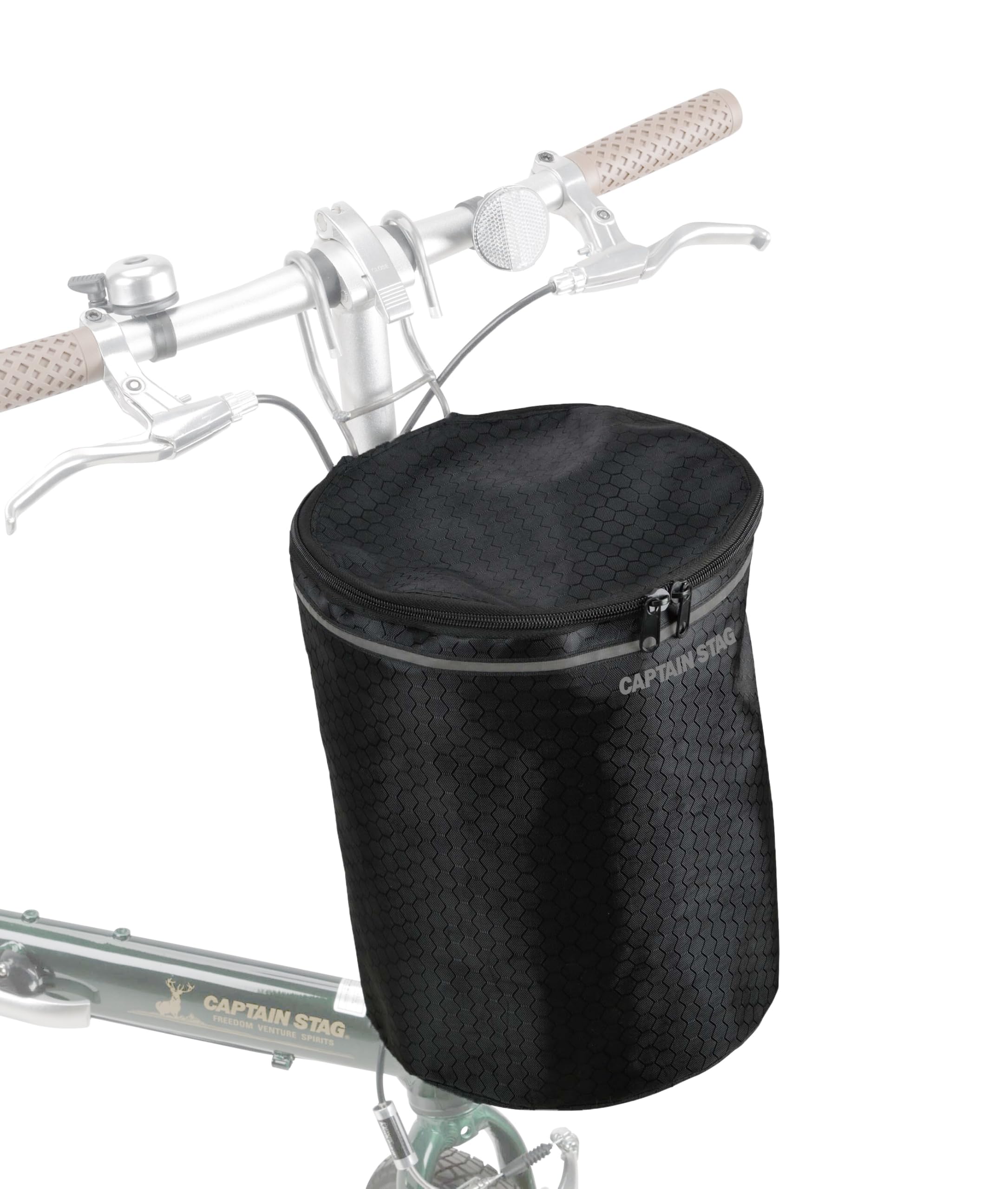 

Captain Stag Front Detachable Nylon Front Hook (CAPTAIN STAG) Basket, One-Touch Basket, AL-14, Type, Black, YG-1380 чёрный