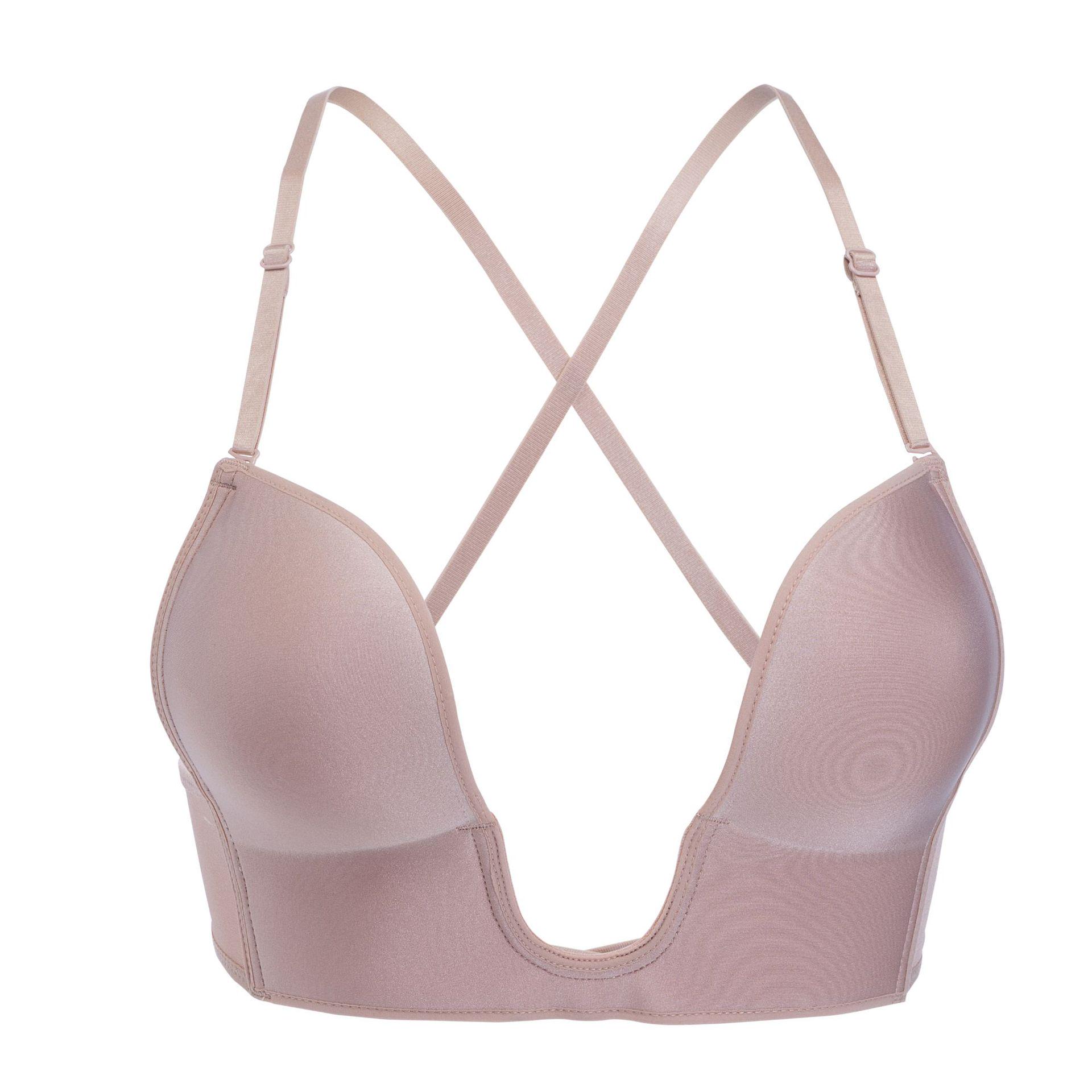 

Беспроводной бюстгальтер пуш-ап: Предотвращает провисание, Сексуальный дизайн спины, Минимизирует размер груди, Повышает комфорт для женщин A телесный