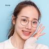 Myopia Glasses  Women Round Ultralight Metal Frame Anti Blue Light Spectale Frame Finished Prescription Glasses 0~-6.0