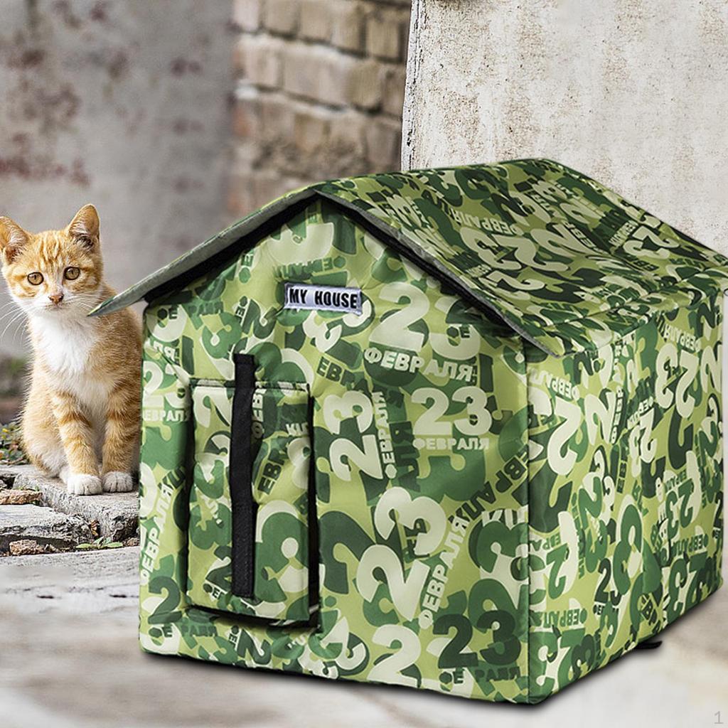 Cat House for Outdoor Cats Homeless Pet Tent Rainproof Cold and Windproof Four Seasons Puppy