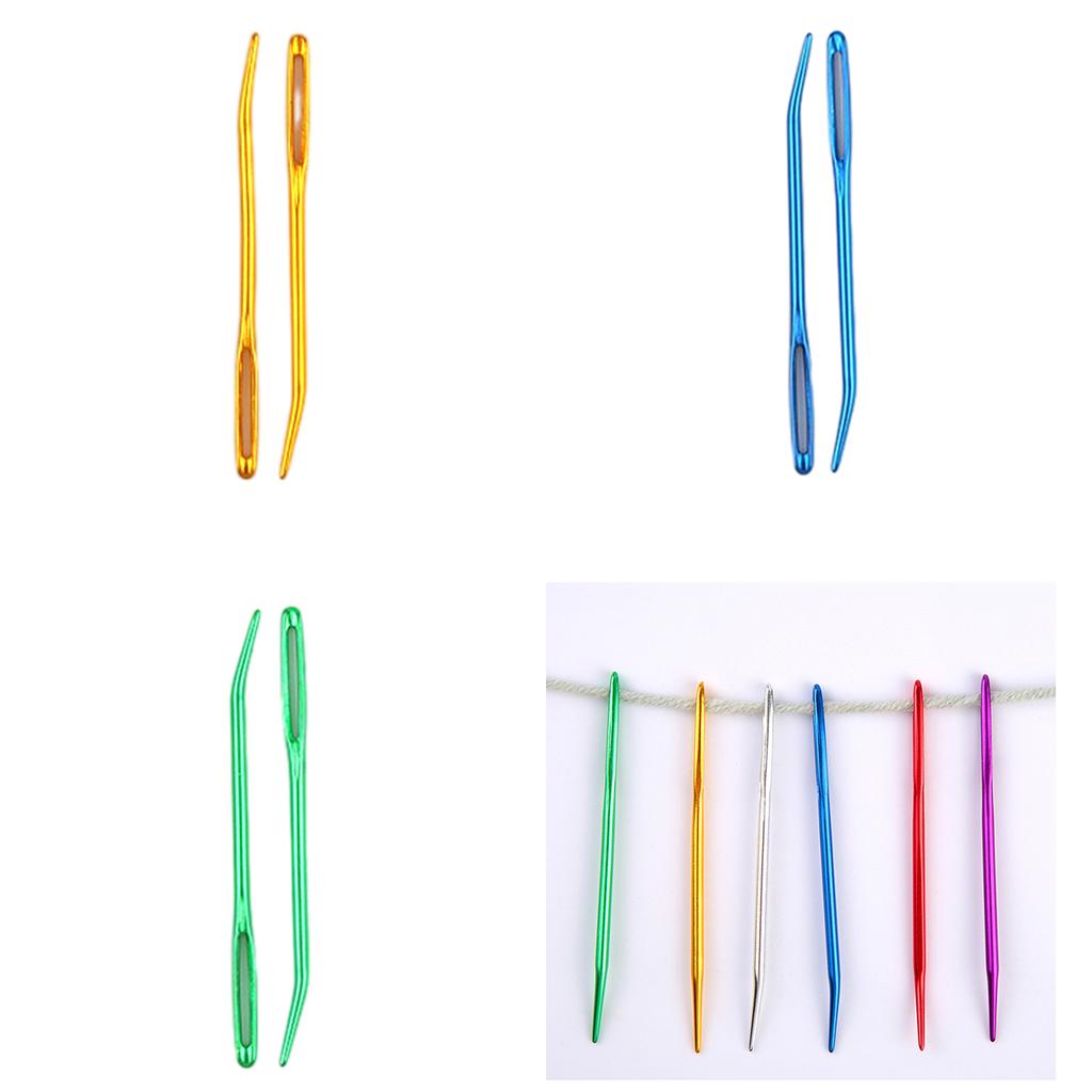 4Pcs Big Eyes Sewing Needle Hand Sewing Needle Learning Needle Yarn Needle Darning Needle Aluminum Sewing Needle Sets