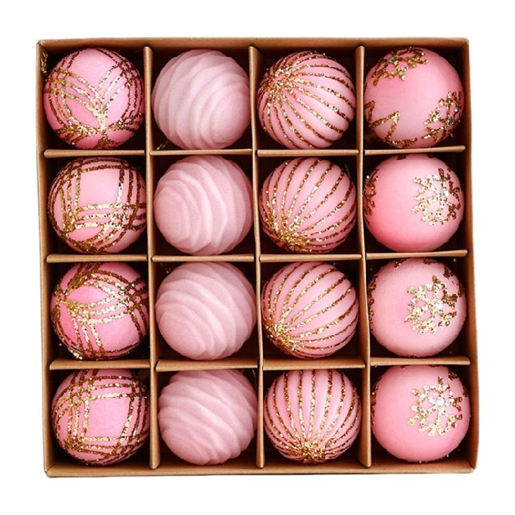 Zestaw 16 Stylowych Bombek na Choinkę Zawieszka Kolorowe Dekoracje Świąteczne Festiwalowe Ozdoby na Drzewko