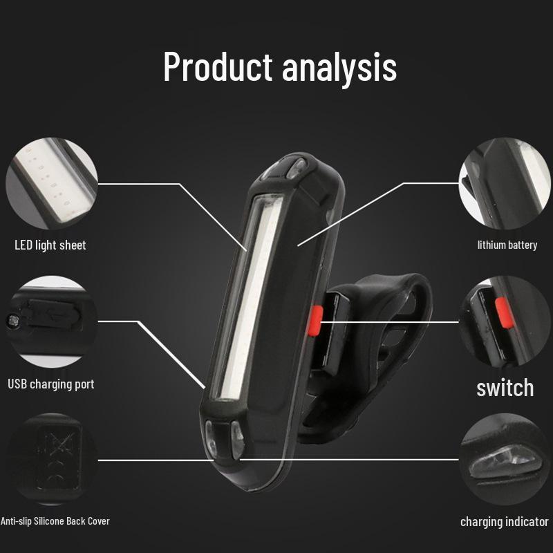 USB Rechargeable Waterproof Bicycle Taillight Warning Light