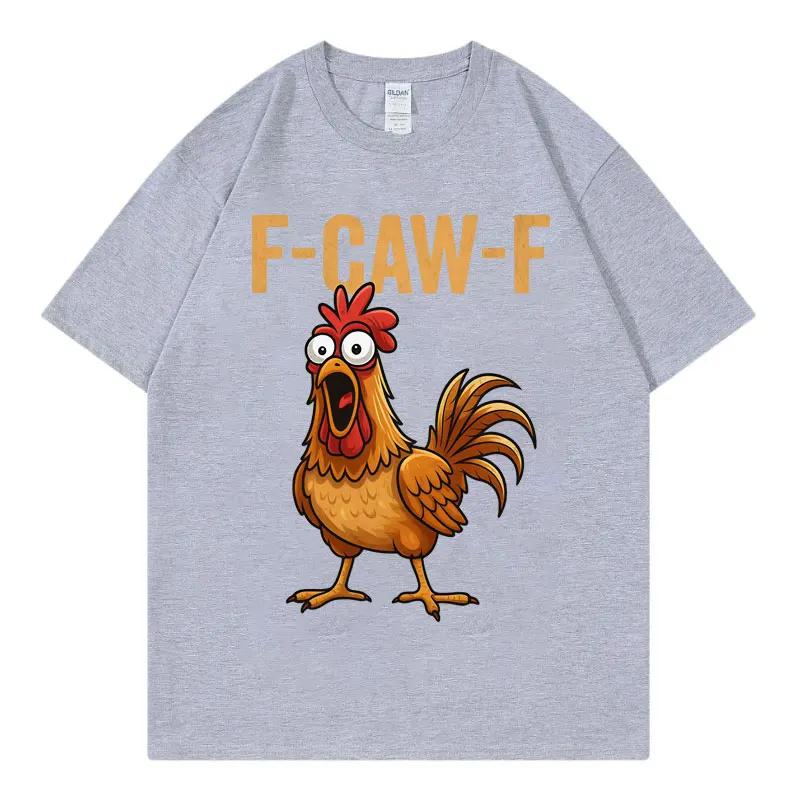 

Vintage T Shirt Summer Funny Chicken FCAWF What The Heli Poultry Humor Leisure TShirts Cotton Tshirt Unisex Breathable Top 4XL