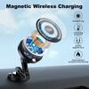 15W Magnetic Car Phone Holder Mount Wireless Charger Rotation Magnetic Car Phone Stand Fast Charging for IPhone 16 15 14 13 12