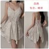 Women's Velvet Butterfly Mesh Padded Cami Sleep Dress with Robe Lounge Set