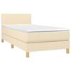 Maison Exclusive - Sommier à lattes de lit avec matelas LED Crème 80x200 cm Tissu