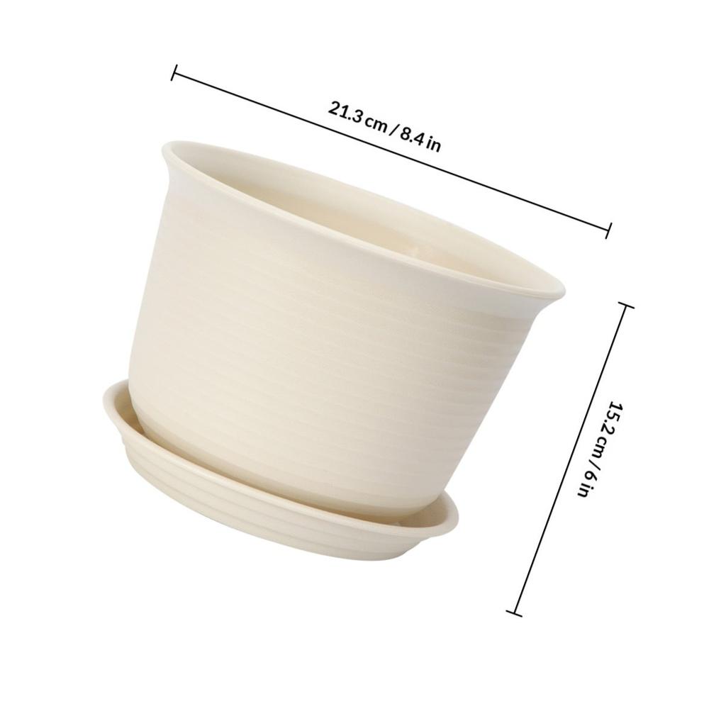 Colorful Resin Flower Pots Medium Apricot Thickened Plastic Plant Pots Nursery Planter for Succulent Seedlings Crafts