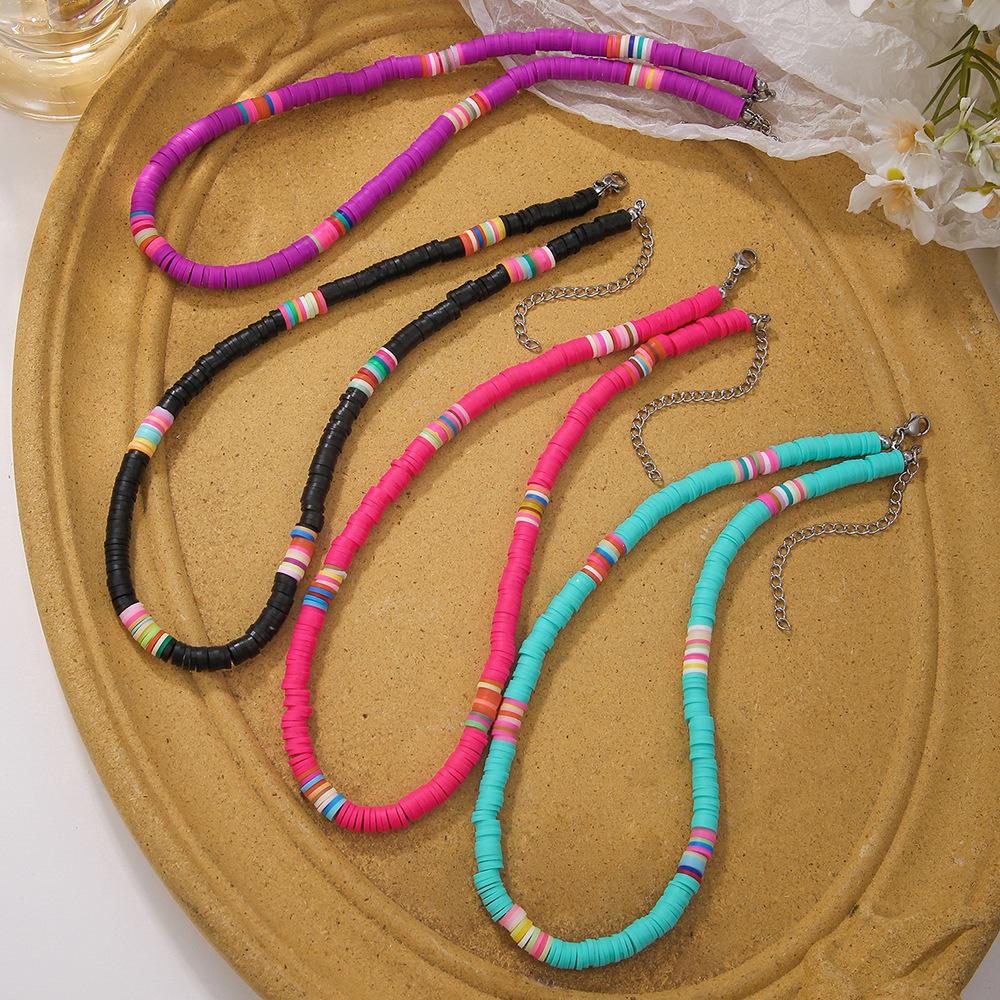 Håndlaget Fargerikt Perlekjede - Europeisk og Amerikansk Sommer Strandstil Kragekjede Choker for Kvinner.