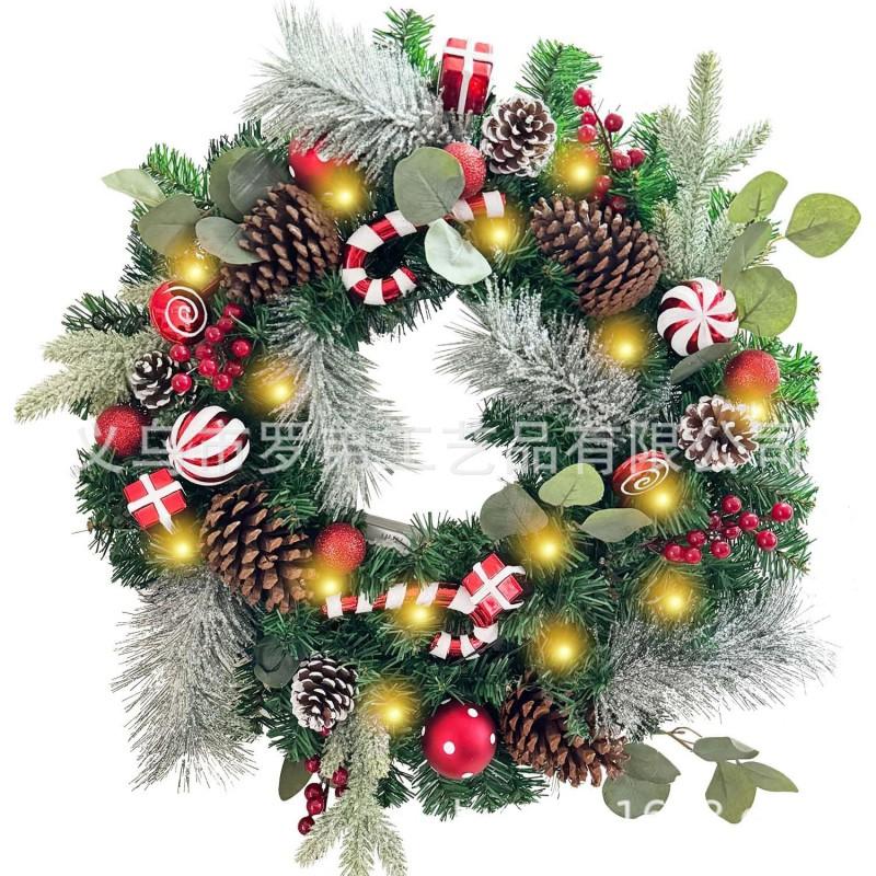 Christmas Wreath Door Hanging Decor Home Mall Window Party Festive Simulation Ornament