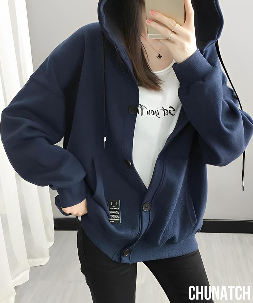 Chunachi Lightweight Casual Hoodie with Stylish and Loose Fit for Fall and Cute and Stylish for Spring and Perfect for Loose Open and Chest Stylish