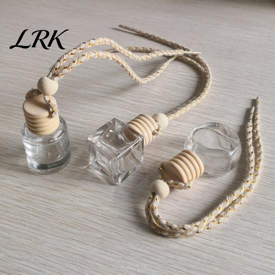 Decorative Hanging Air Freshener Car Perfume Bottle Pendant, Creative Diffuser Ornament for Vehicle, Portable Essential Oil Holder, Interior