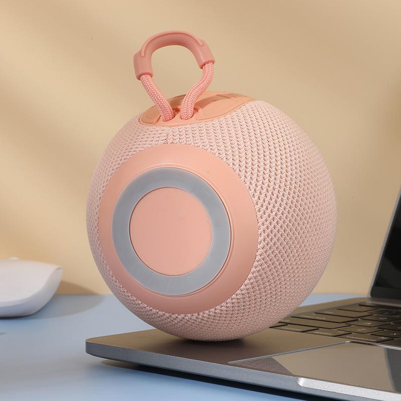 TG337 Portable Bluetooth Speaker with Seven-Color Lights, Heavy Bass, Fabric, Card Slot, and Outdoor Capability