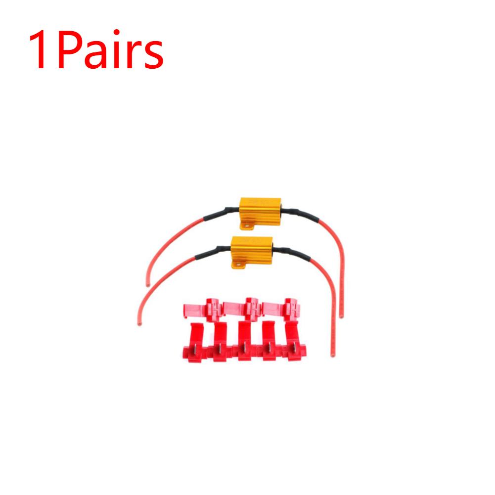 1-5Pairs LED Car Light Resistance 25W 6ohm Load Resistors Automobile Turn Signal Lamp Flash Accessor Load Indicator Signal