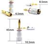 AMIUKON 24K Gold Plated Banana Plugs Speaker Cable Aluminum Metal 4mm of Connectors, Shell, 12AWG-18AWG Gauge, (Set 16)
