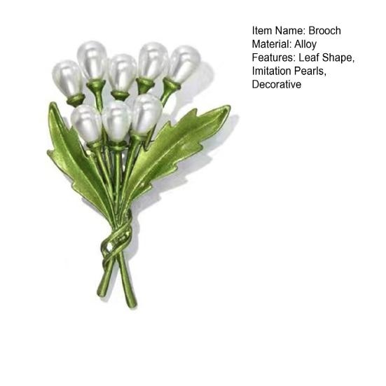 Brooch Versatile Botanical Leaf Design Brooch with Glossy Fade-Resistant Finish Sweaters Scarves Handbags Hats Safety Pin