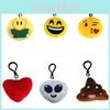 Portachiavi Espressione Mini Peluche Ciondolo Carino Emoji Bambola di Peluche Decorazione Regalo