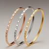 Luxuriöses Titanstahl-Damenarmband mit eingelegten Diamanten, Vielseitig & Farbecht, Beim Baden tragbar