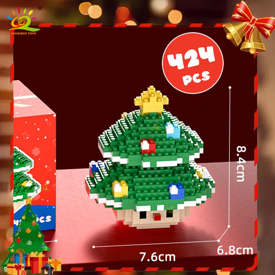 Mini Klocki Boże Narodzenie Święty Mikołaj Model Mikro Klocki Zabawka Budowlana Dla Dzieci Bałwan Zabawka Dziecięca Prezent Świąteczny