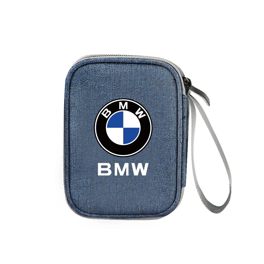 BAGD7 2026 Car Sticker Car Organizer Portable Key Storage Bag For BMW M Performance M5 320 325 E28 E30 E34 E36 E39 E46 X5 X6 F01 F02