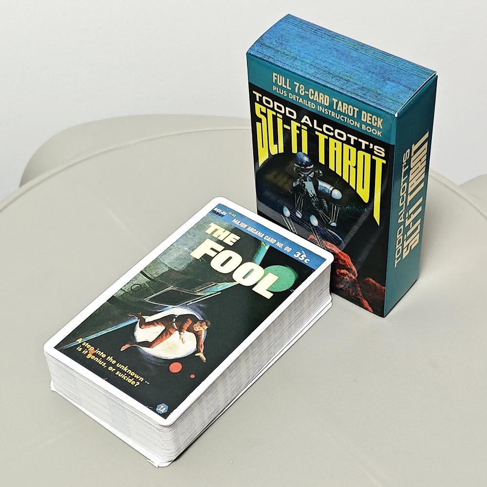 Todd Alcott's Sci-Fi Tarot, 10.3*6cm Science-Fiction-themed Tarot Deck, 78 Pcs Tarot Cards Based On Rider Waite System