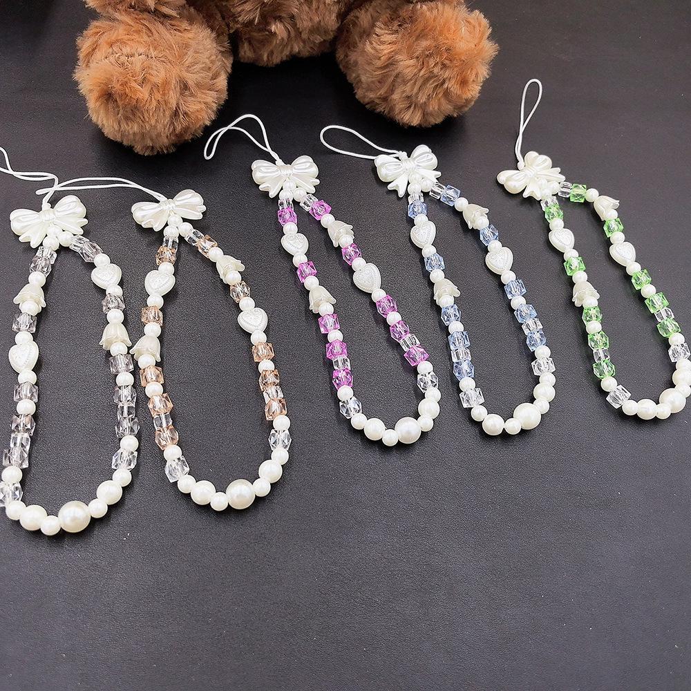 Butterfly Bead Necklace: Stylish Short Lanyard for Female Bag Accessory