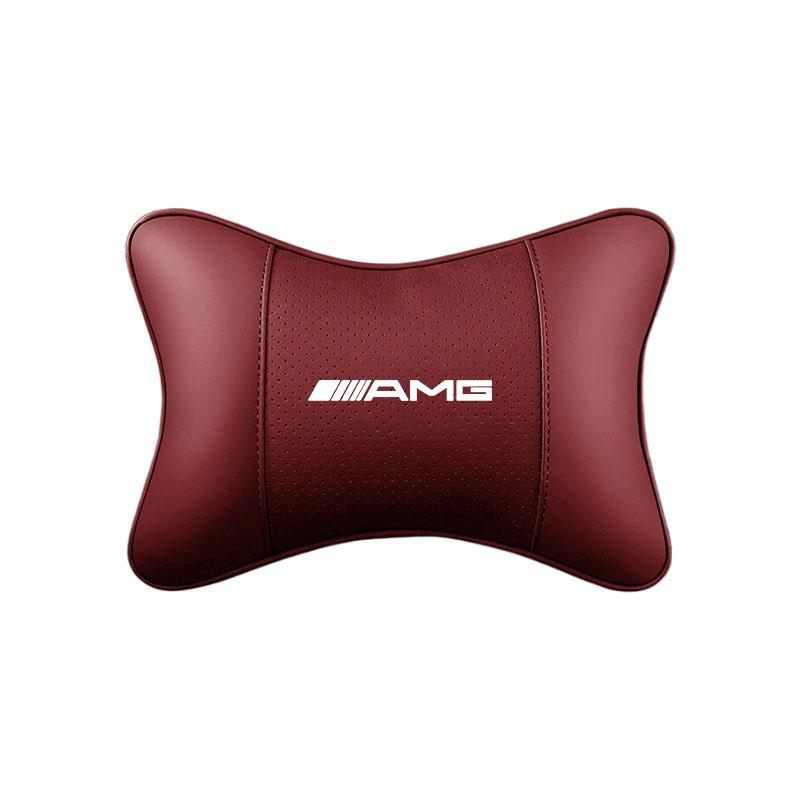Car Leather Seat Headrest Neck Pillow Head Cushioning Tire Valve Cap For Mercedes Benz AMG GLE GLS CLA CLE GLC CLS GLA W223 W213 AIJ5