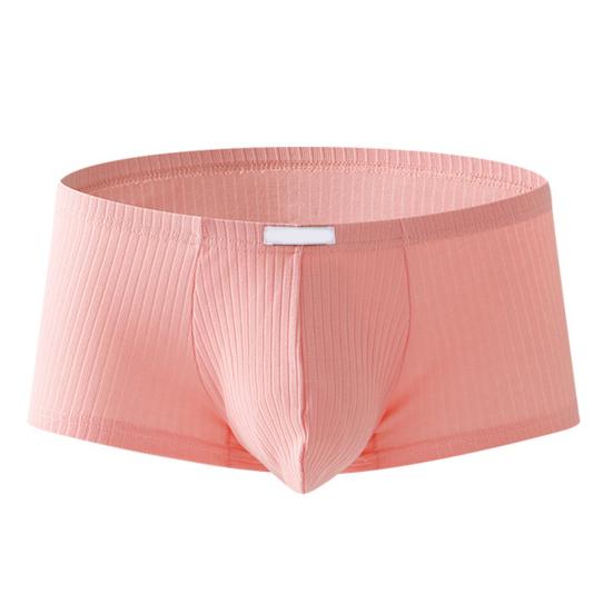 Boxer da uomo, intimo, vita bassa, tinta unita, pantaloncini a coste, slip, asciugatura rapida, convessi a U, mutandine sottili