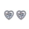  Prices Jewelry Heart Shaped S925 Sterling Silver GRA 0.5ct*2 VVs1 Moissanite Earring Stud Wedding Gift for Women