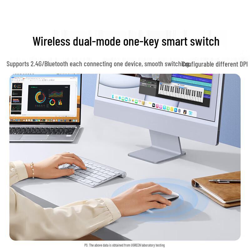Ugreen MU001 Dual-Mode Silent Lightweight Wireless Mouse (3-Pack)