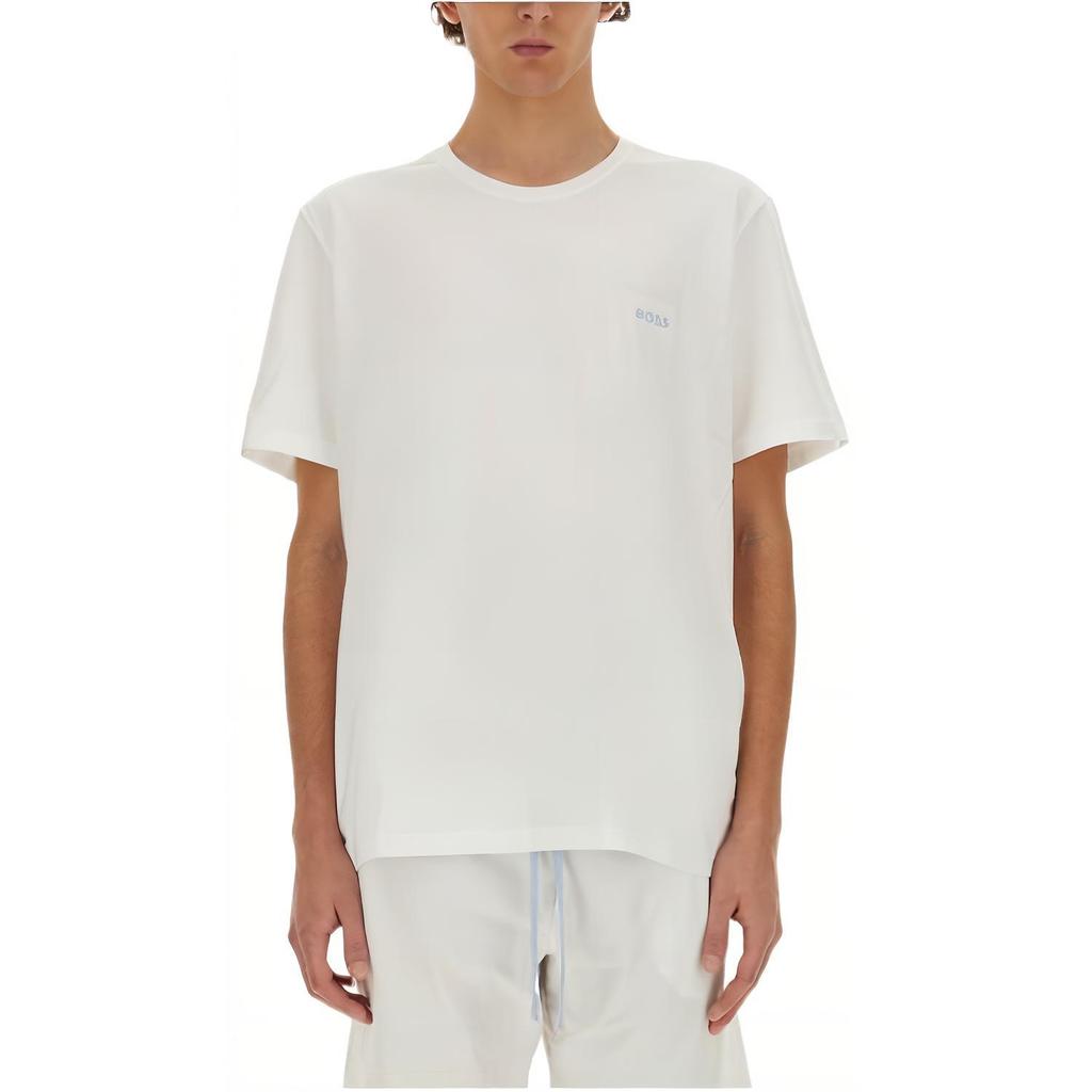 Hugo Boss T-Shirts Men's White Crew Neck Moderate 50515312-110