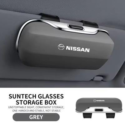 For X-trail Qashqai Juke Pulsar Sentra Altima Patr Car Visor Sunglasses Glasses Case Glasses Holder Clip Box Accessories