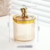 Elegant Cotton Swab and Floss Holder - Premium Makeup Storage Box