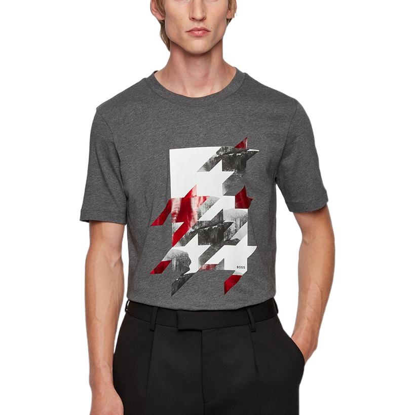 HUGO BOSS T-Shirts Men's Crew Neck Moderate Straight Fit 50437804-030