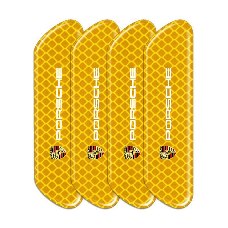 Odbijająca naklejka na drzwi samochodu Naklejka ostrzegawcza z lampką nocną Dla Porsche 911 718 Taycan Panamera Cayenne Macan Boxster Cayman Pajun 918