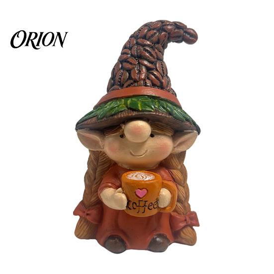 Cute Gnome Figurines Coffee Ornaments, Resin Figurines, Decorative Tabletop Cafe Soft Furnishings Centerpiece for Bar Decor & Lovers Lover Gifts
