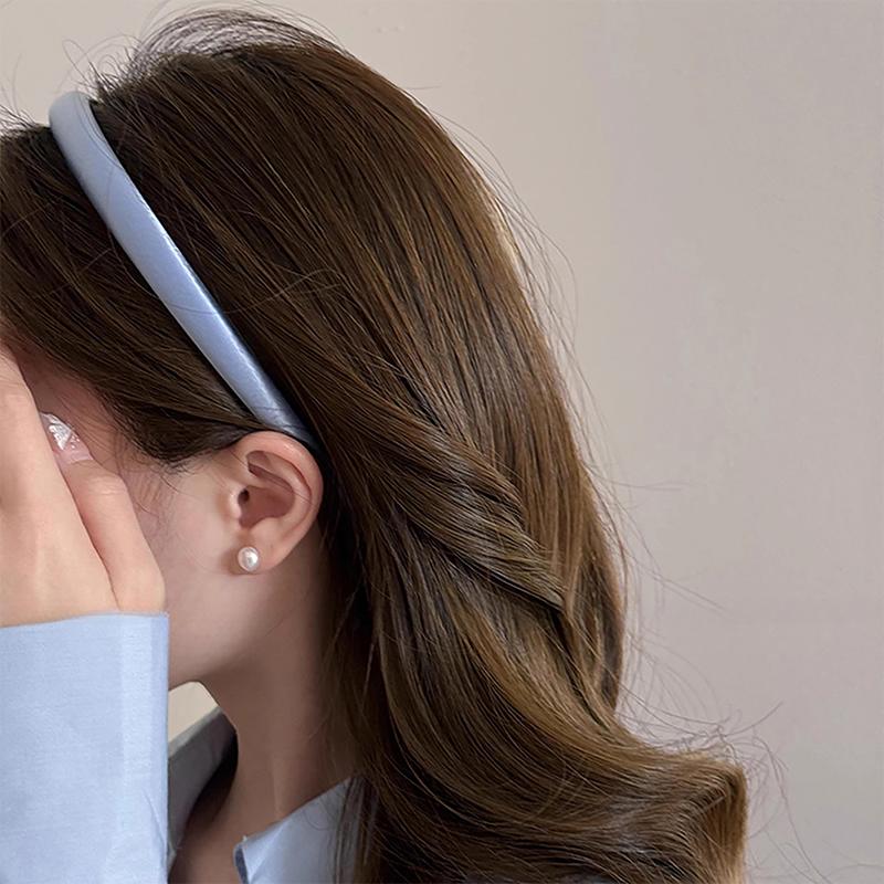 Vintage Einfarbig Cremefarbenes Haarband Satinseide Haarbänder Kopfschmuck Für Frauen Mädchen Mode Haarreifen Stirnbänder Haaraccessoires