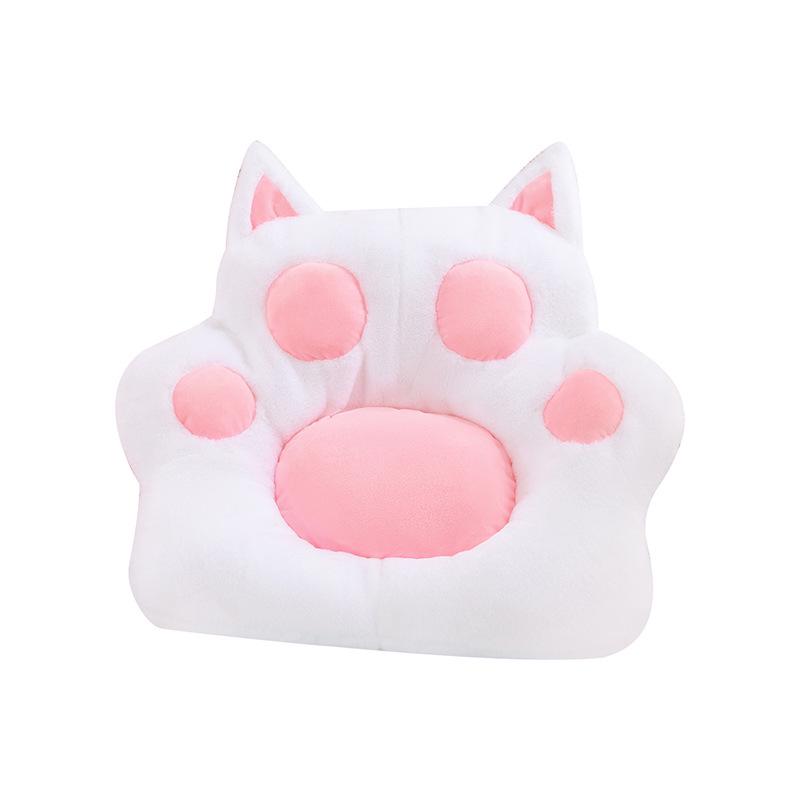 Cute Cat Paw Seat Cushion & Plush Toy for Office or Living Room - Ideal Birthday Gift