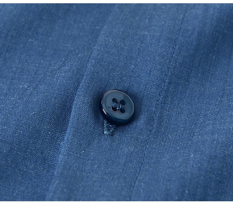 Men's Long-Sleeve Business Shirt: Solid Color, Mulberry Silk, Turn-Down Collar, 2025 Autumn Collection